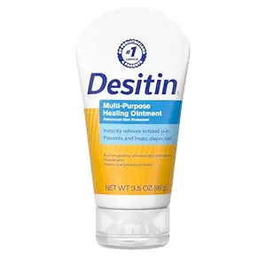 Desitin Skin Protectant and Diaper Rash Ointment Multi-Purpose With Vitamins A & D, Travel Size, 3.5. Oz Tube