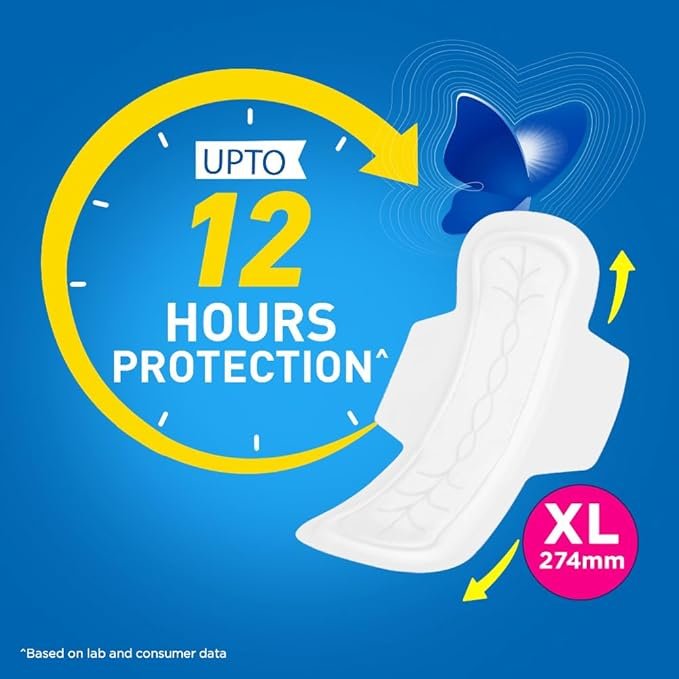 Stayfree Secure XL Sanitary Pads For Women, 40 Pads, Cottony Soft Cover - Image 4