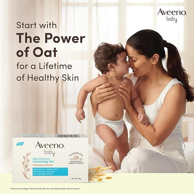 Aveeno Baby Daily Moisture Cleansing Bar 75g | - Image 2