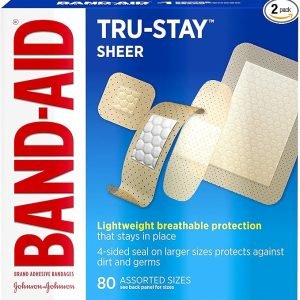 BAND-AID Sheer Strips Assorted 80 Each (Pack of 2)