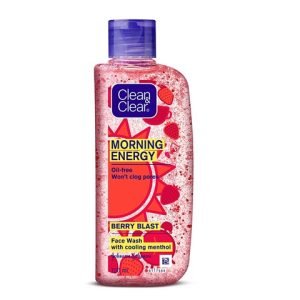 Clean & Clear Morning Energy Berry Blast Face Wash, Red, 150 ml